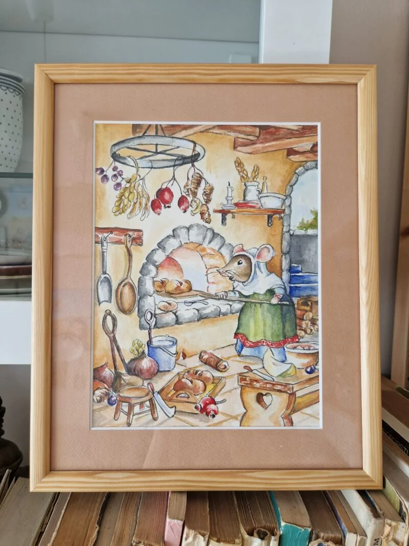 mysia mama - obrazek akwarelowy - AŁTLET!
